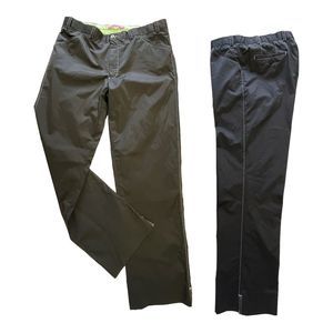 ARISTO EIGHTEEN Reno Golf Pants Black Straight Leg Warm Windbreaker Men’s 37x31
